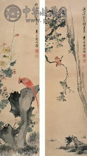 司马钟 花鸟图 镜心 设色纸本