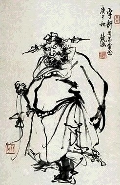 何镜涵 钟馗 立轴 水墨纸本