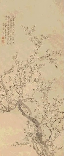 钱杜 墨梅图 立轴 水墨纸本