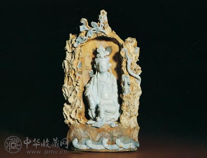 元 青白瓷观音坐像龛