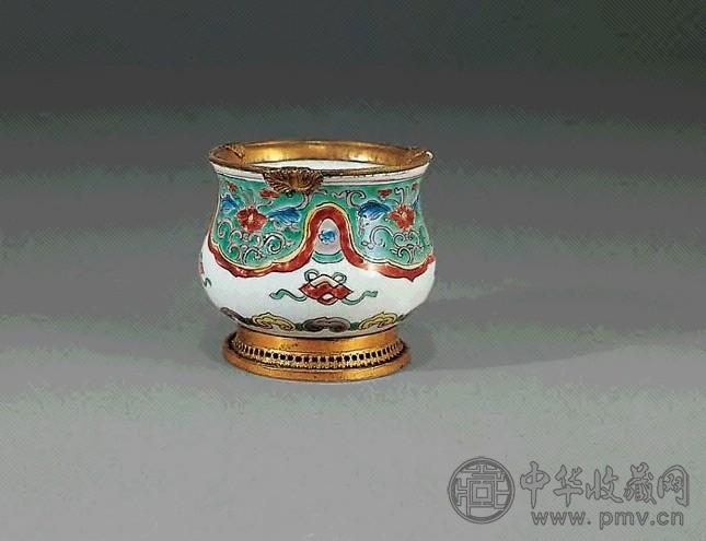 清康熙 五彩杂宝花卉小炉