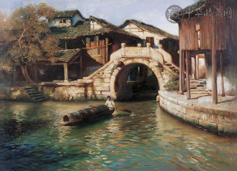 潘鸿海 沐浴在阳光下 布面 油画