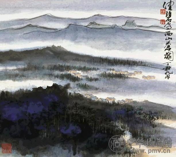 陈佩秋 1997年作 西山苍烟 镜心 设色纸本