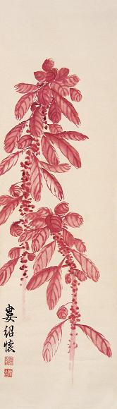娄师白 花卉 立轴 设色纸本