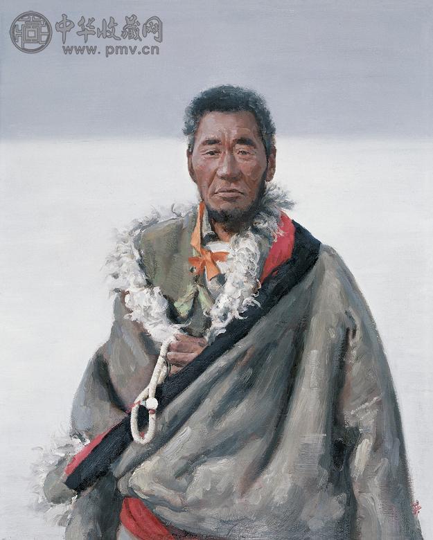 徐唯辛 牧民 布面 油画
