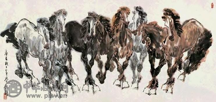 刘勃舒 2000年作 奔马 纸上 国画