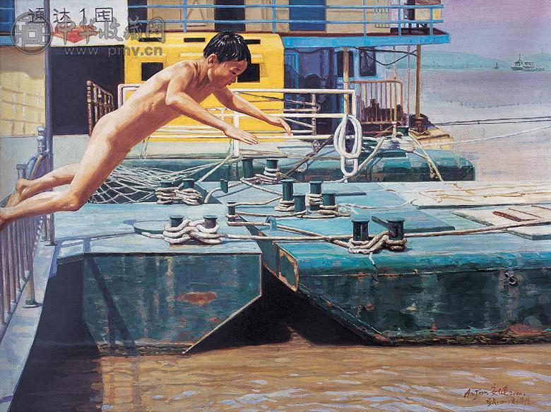 陈安健 港口 布面 油画