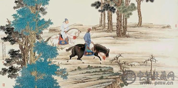 任重 壬午(2002年)作 秋郊调骏 镜片 设色纸本