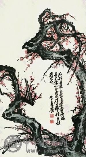 彭玉麐 梅花 立轴 设色纸本