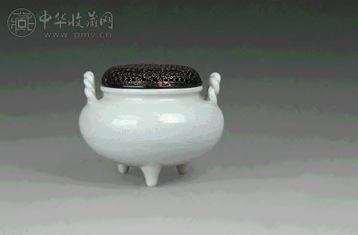 清早期 德化白釉索耳香炉