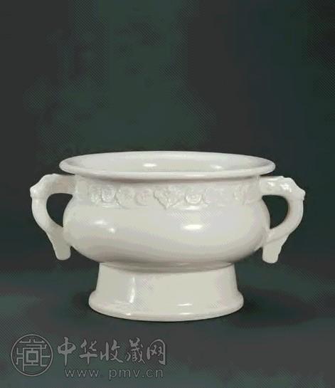清 德化窑双耳香炉