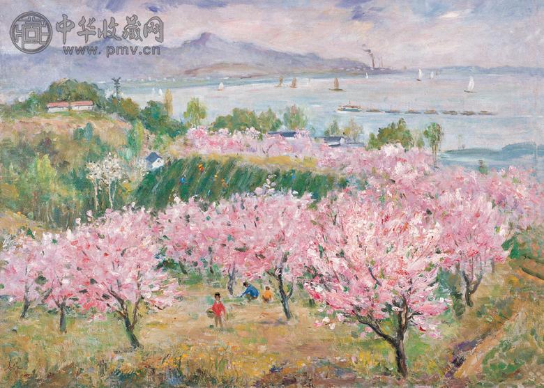 胡善余 1965年作 江南春色 布面 油画