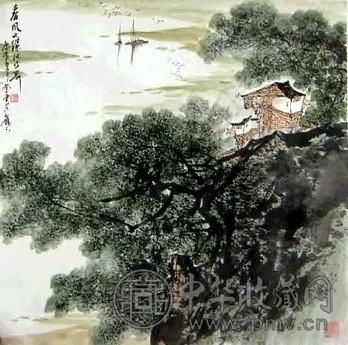 张登堂 春风又绿江南岸 镜心 水墨纸本