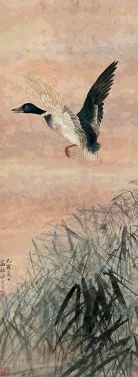 高剑僧 1909年作 芦雁图 纸本