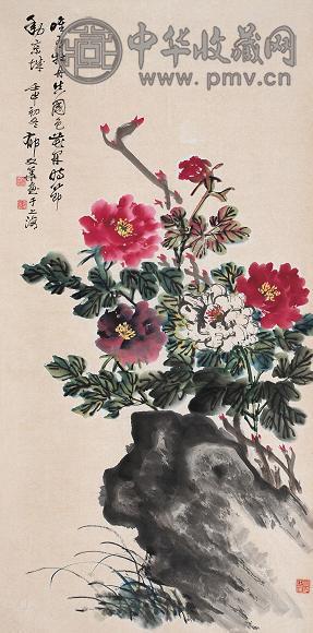 花卉 立轴 设色纸本