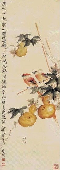 于非闇 花鸟 立轴 纸本