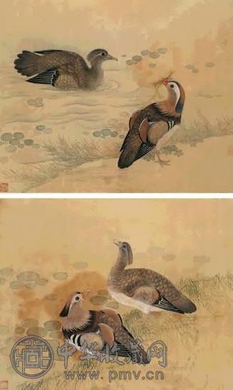 清代 鸳鸯(2件) 镜心