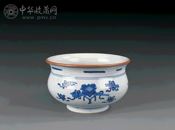 清康熙 青花博古纹香炉