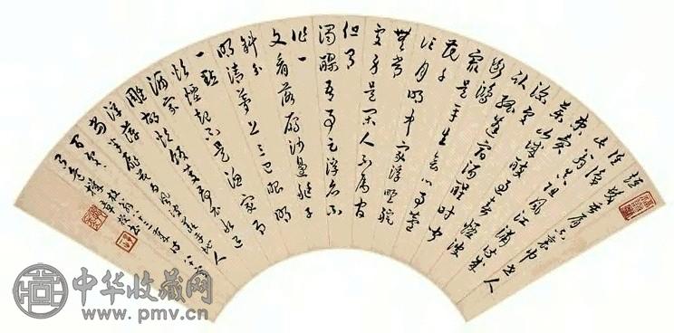 章梫 行草七言诗 扇面 纸本