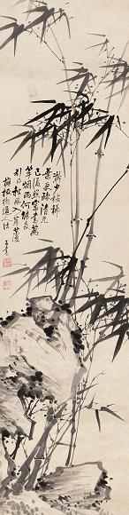 孙楷 墨竹图 立轴 水墨纸本