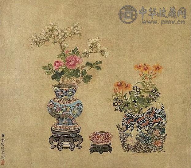 金廷标 清供 镜心