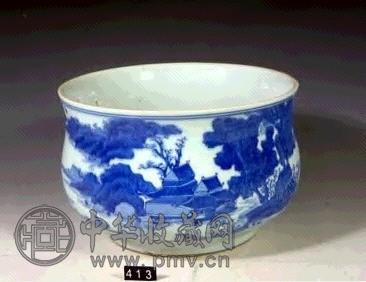 青花人物炉