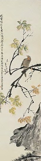 王礼 清 花鸟 轴