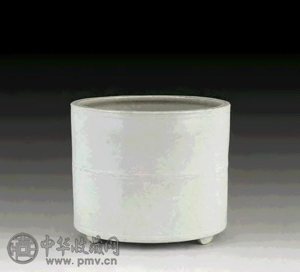 清 德化窑弦纹炉