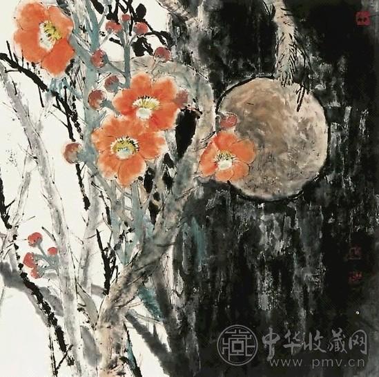 王明明 花果 立轴 纸本