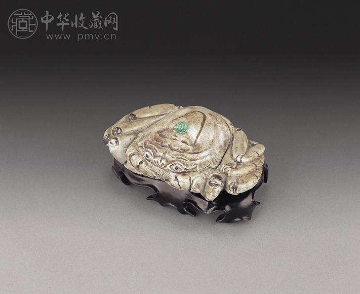 清 紫釉蟹形盒