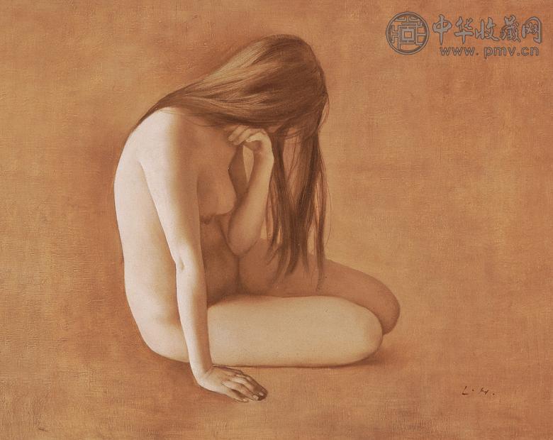 刘虹 低吟 布面油画