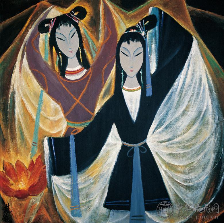 林风眠 1979年作 宝莲灯 布面油画