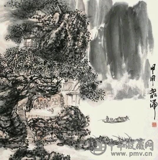 龙瑞 2004年作 山水 镜片 纸本