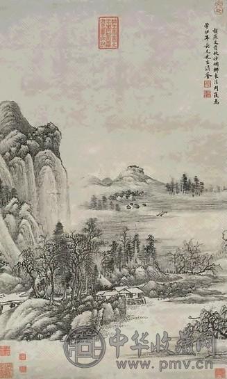 周复 山水 立轴 水墨