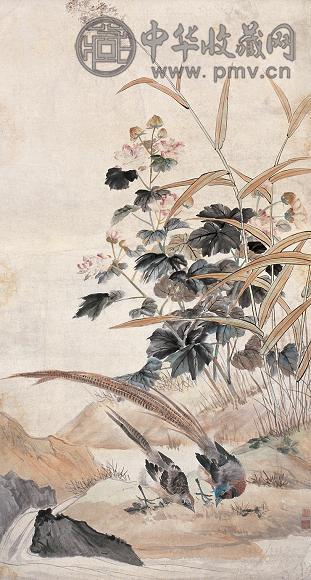 花鸟 立轴 纸本