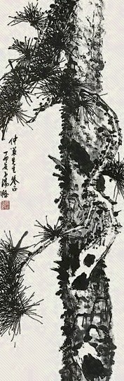 汤涤 松树 立轴 水墨