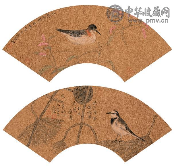 江宏伟 2004年作 花鸟(2帧) 镜心 设色日本纸