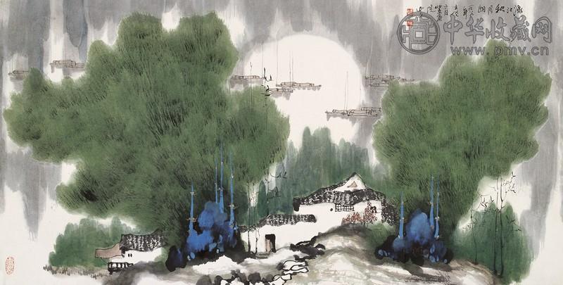 杨延文 长夏江村处处幽 设色纸本