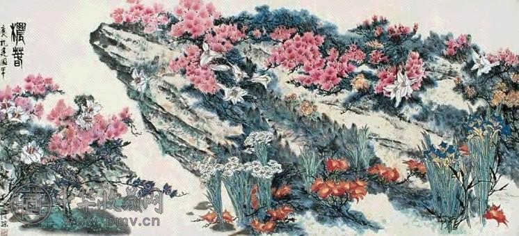 郭怡琮 浓春 镜心 设色