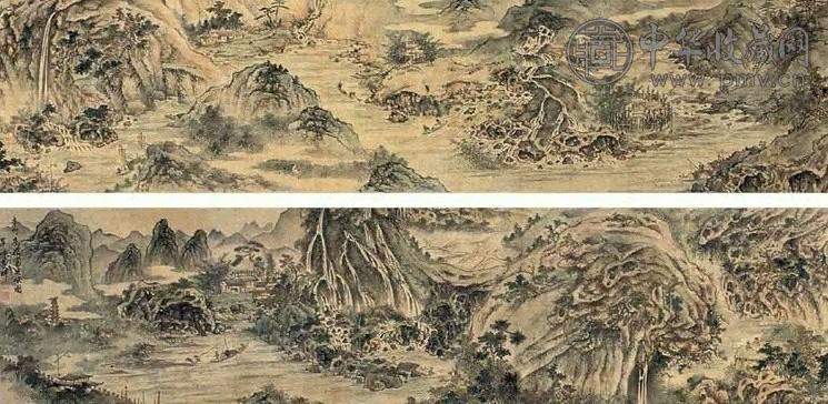 李华 连峡图 手卷