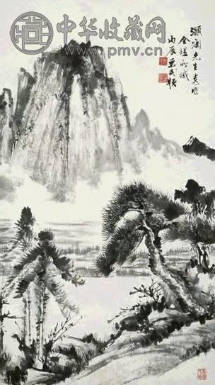 唐灏澜 山水 立轴 水墨