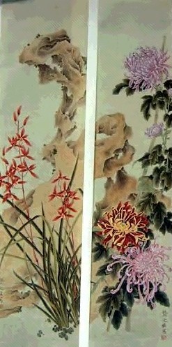 龚文桢 梅兰竹菊四屏 镜心 设色纸本