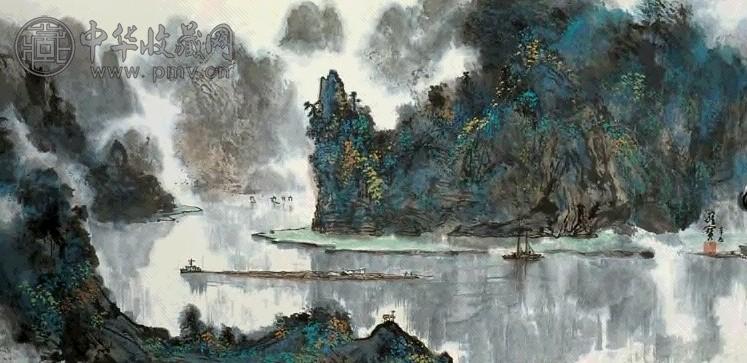 王维宝 峡江 镜心 设色