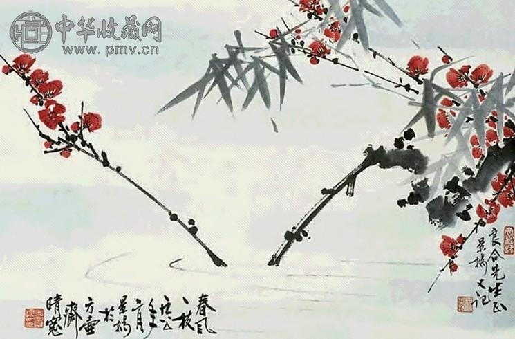 米景阳 春风一枝 镜心 设色