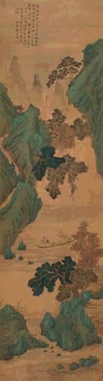 杨晋 泛舟图 镜心 设色纸本