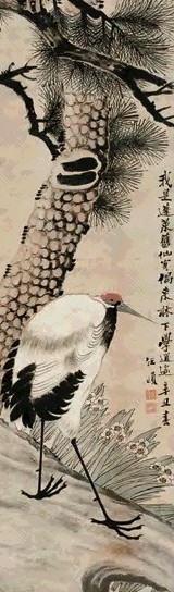 孙永 松鹤 立轴 纸本