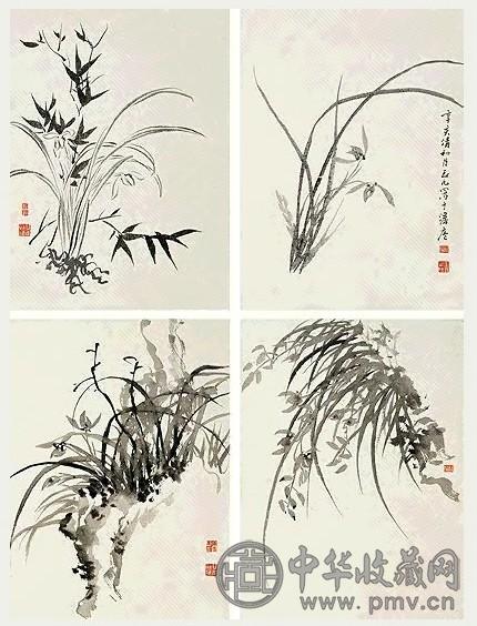 陈撰 兰竹书法 册页(12开)