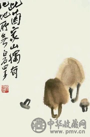 齐良迟 蘑菇 镜心 设色