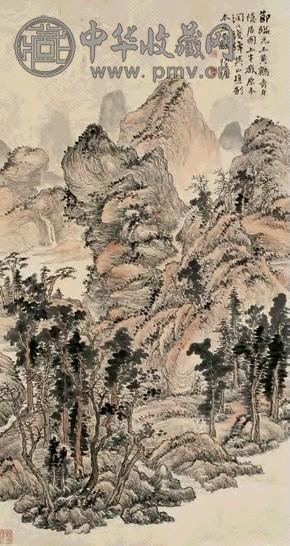 陆恢 山水 立轴 纸本