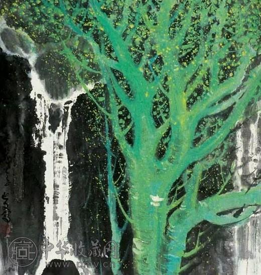 杨延文 山水 立轴 设色